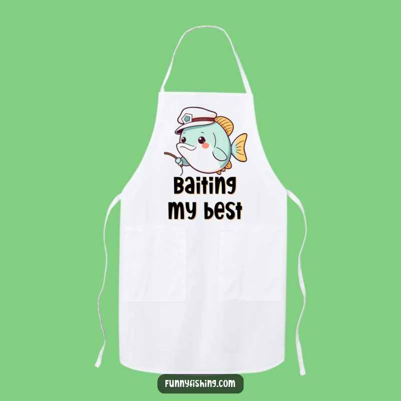 Funny Fish Sailor Hat Apron - Cheerful Angler Kitchen Gift