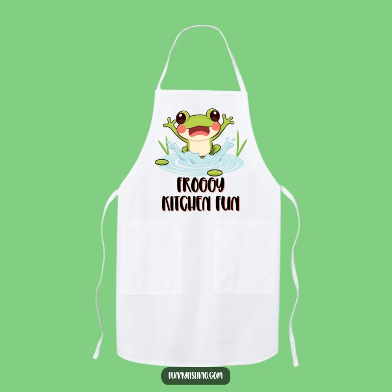 Funny Frog Jumping Apron: Kitchen Fun with Splash Character, Gift