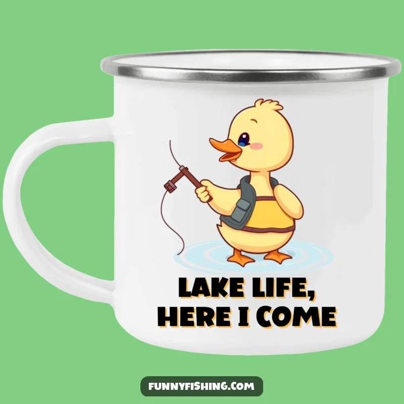 Funny Duck Fishing Campfire Mug - Adventure Fuel for Anglers