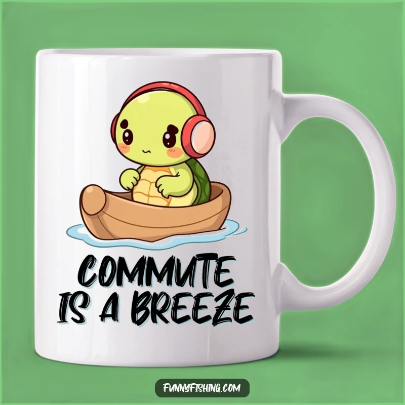 Funny Turtle Earmuffs Nutshell Boat Mug - Adorable & Hilarious Gift