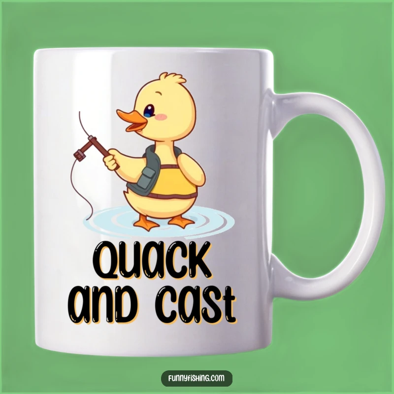 Funny Duck Fishing Mug - Cast a Smile with This Hilarious Gift