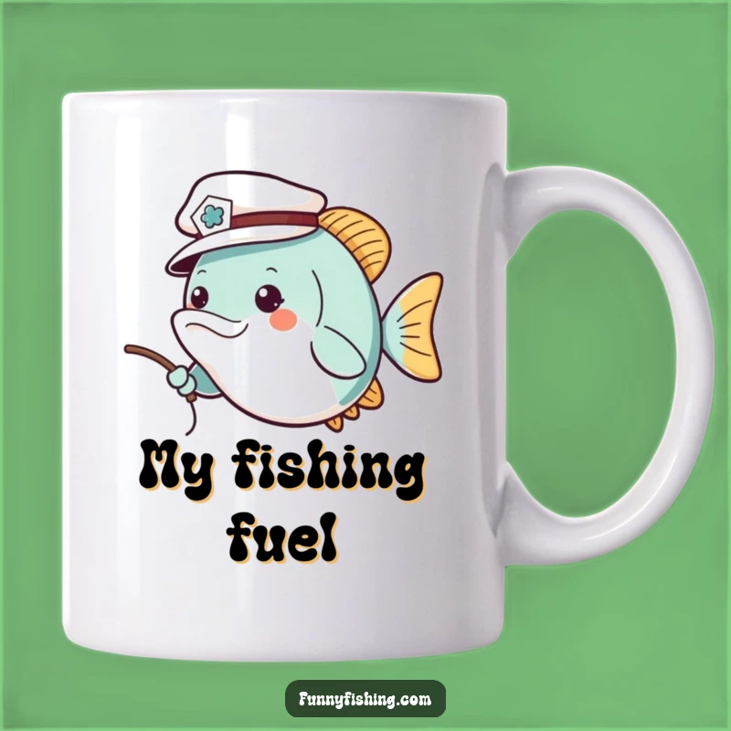 Funny Fish Sailor Hat Mug - Cheerful Angler Gift