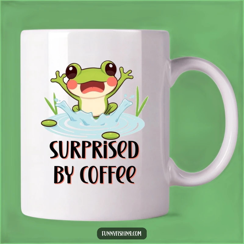 Funny Frog Jumping Mug: Joyful Splash Character Gift, Hilarious Humor