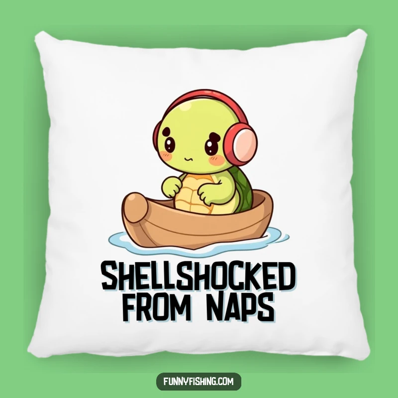 Funny Turtle Earmuffs Nutshell Boat Pillow - Cozy & Adorable Comfort