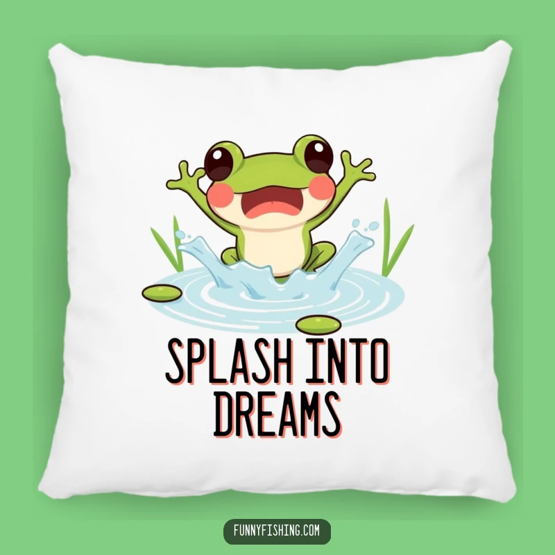 Funny Frog Jumping Pillow: Cozy Splash Cushion, Adorable Funny Gift