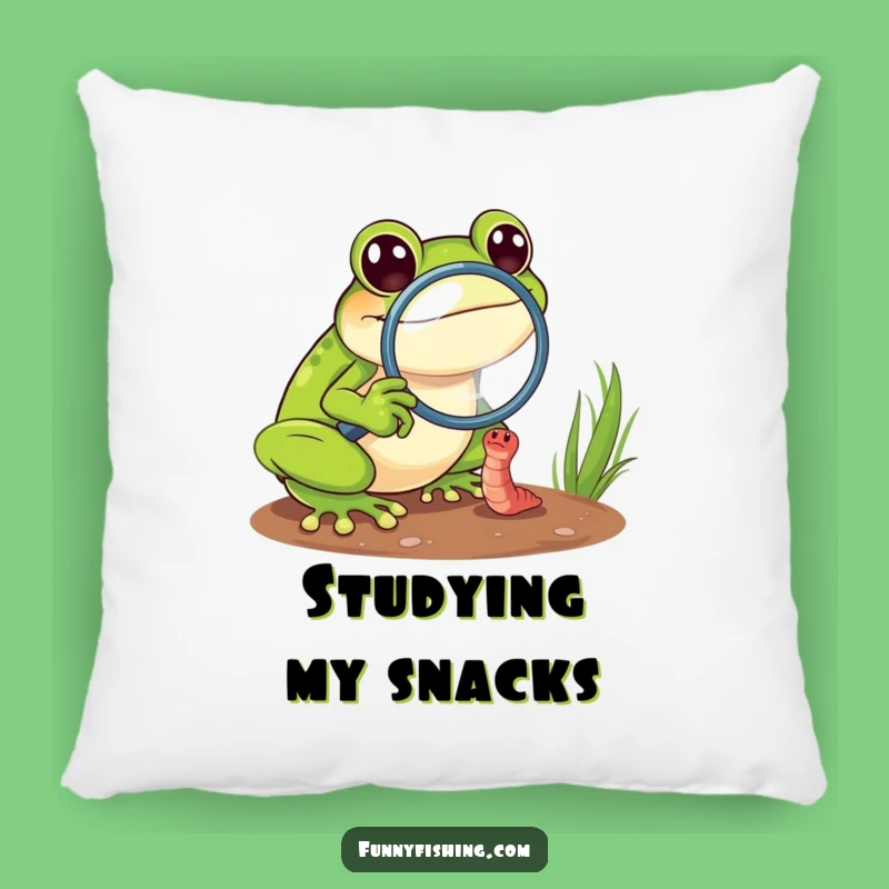 Funny Frog's Focus Pillow - Cozy Accent for Nature Lovers