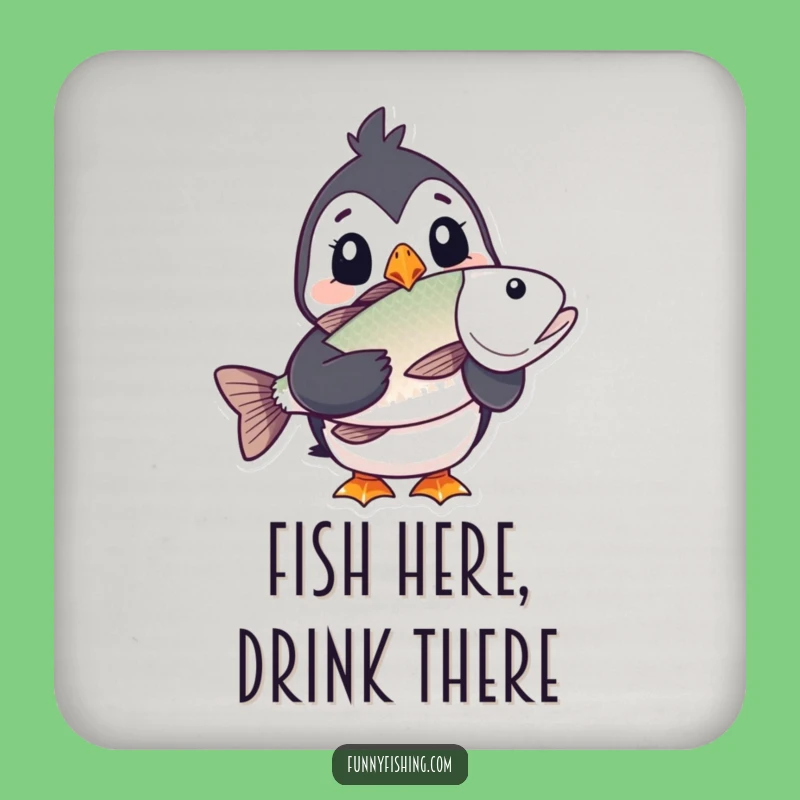 Funny Puffin Coaster: Protect Surfaces with a Laugh!