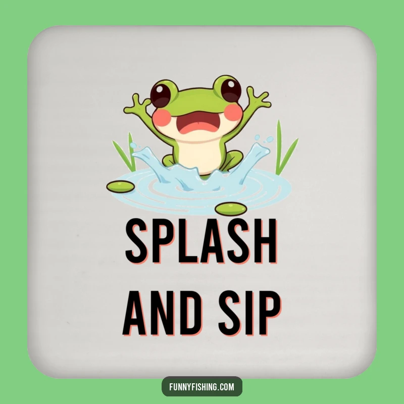 Funny Frog Jumping Coaster: Protect Surfaces with Splash Art