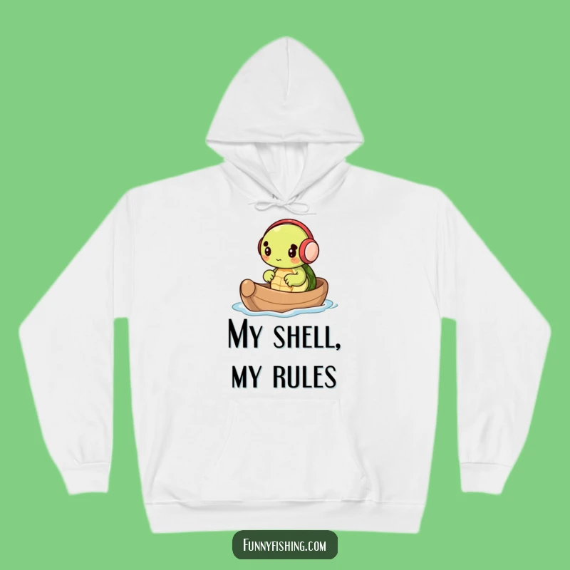 Funny Turtle Earmuffs Nutshell Boat Hoodie - Warm & Hilarious Comfort