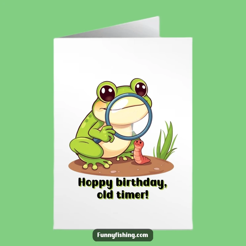 Free Printable Birthday Card: Funny Frog's Focus for a Hilarious Downloadable Gift