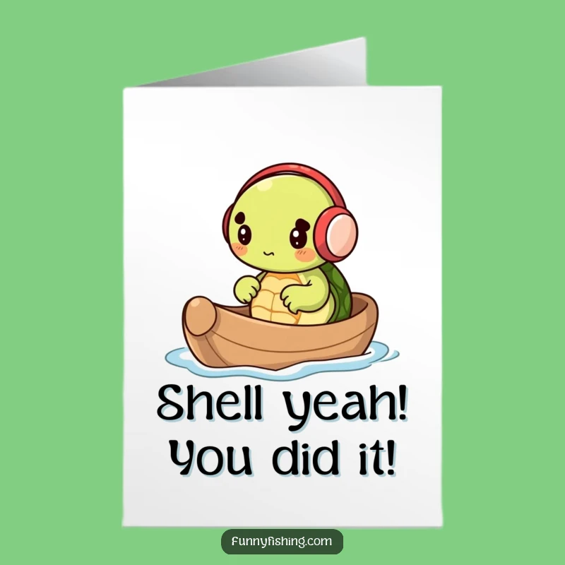 Free Printable Congrats Card: Turtle's Journey, Downloadable