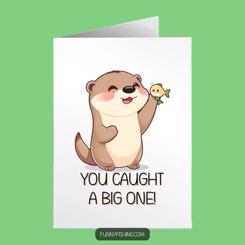 Free Printable Congrats Card: Otter Wins Funny Design for a Hilarious Downloadable Gift