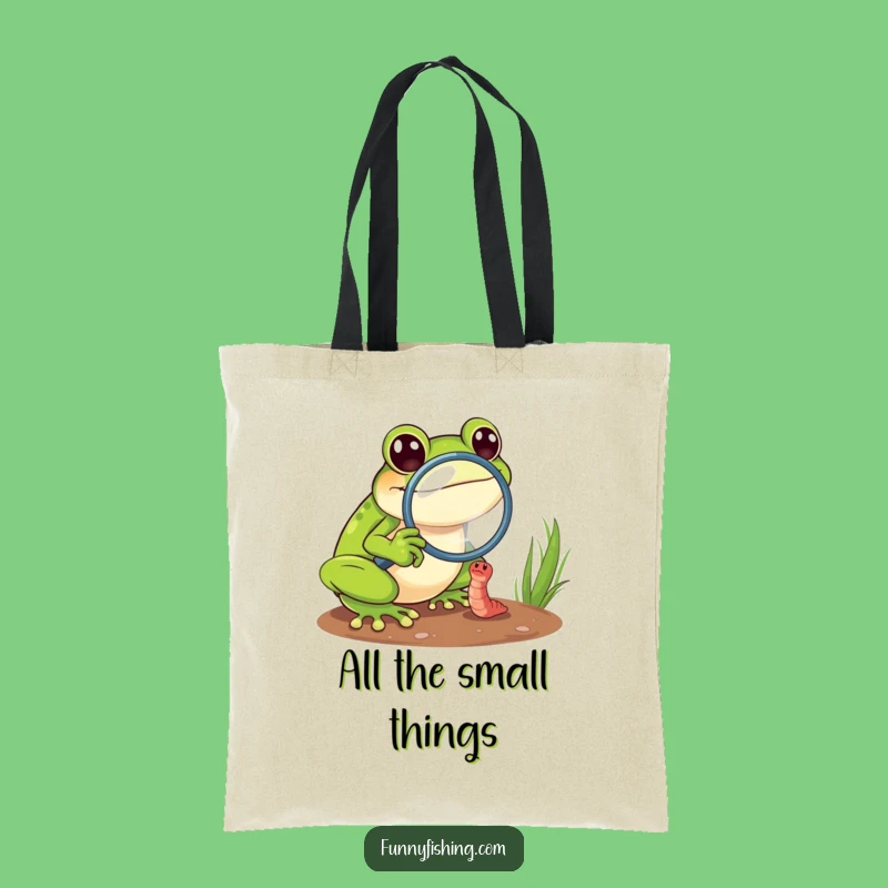 Funny Frog's Close-Up Tote Bag - Carry Your Essentials with Humor
